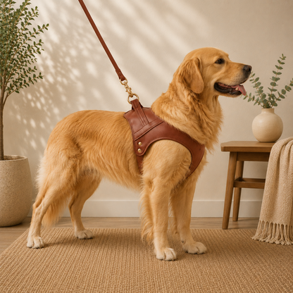 Harnais pour chien en cuir végan