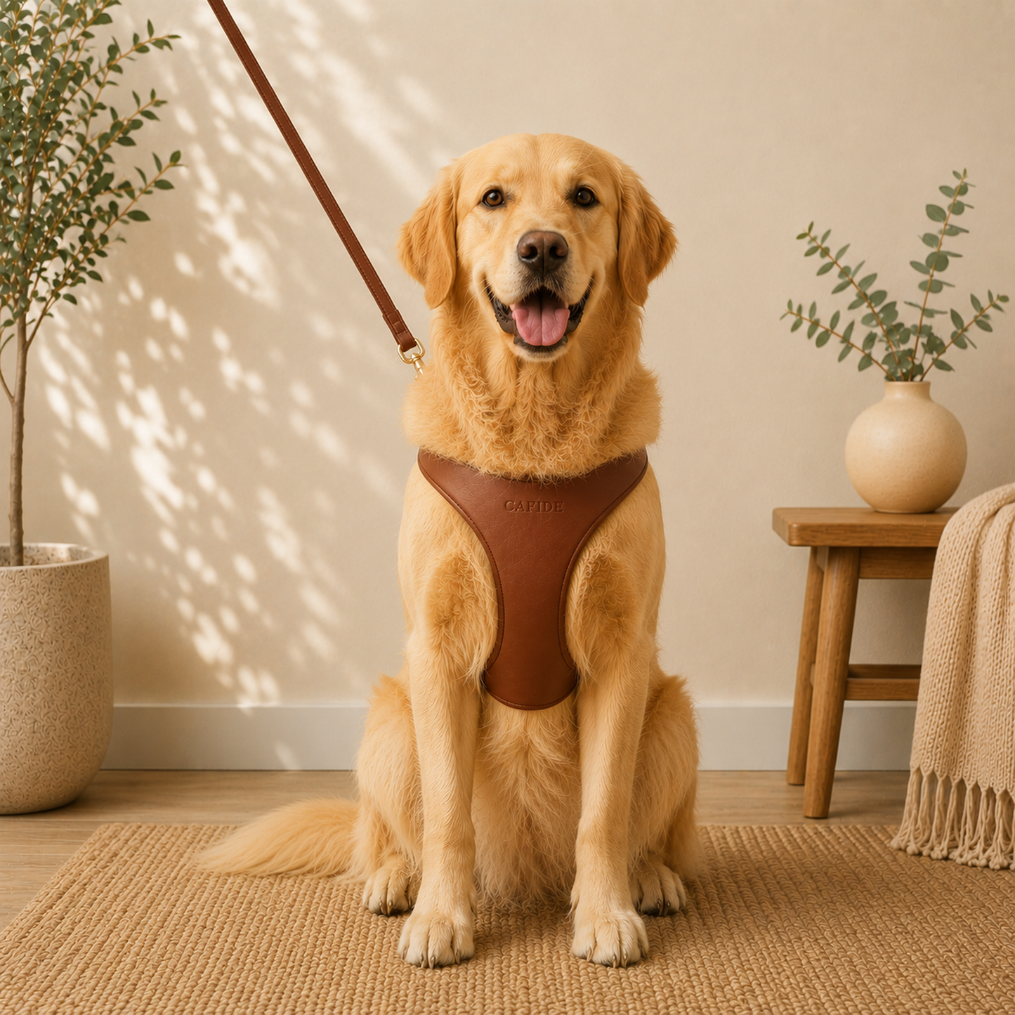 Harnais pour chien en cuir végan
